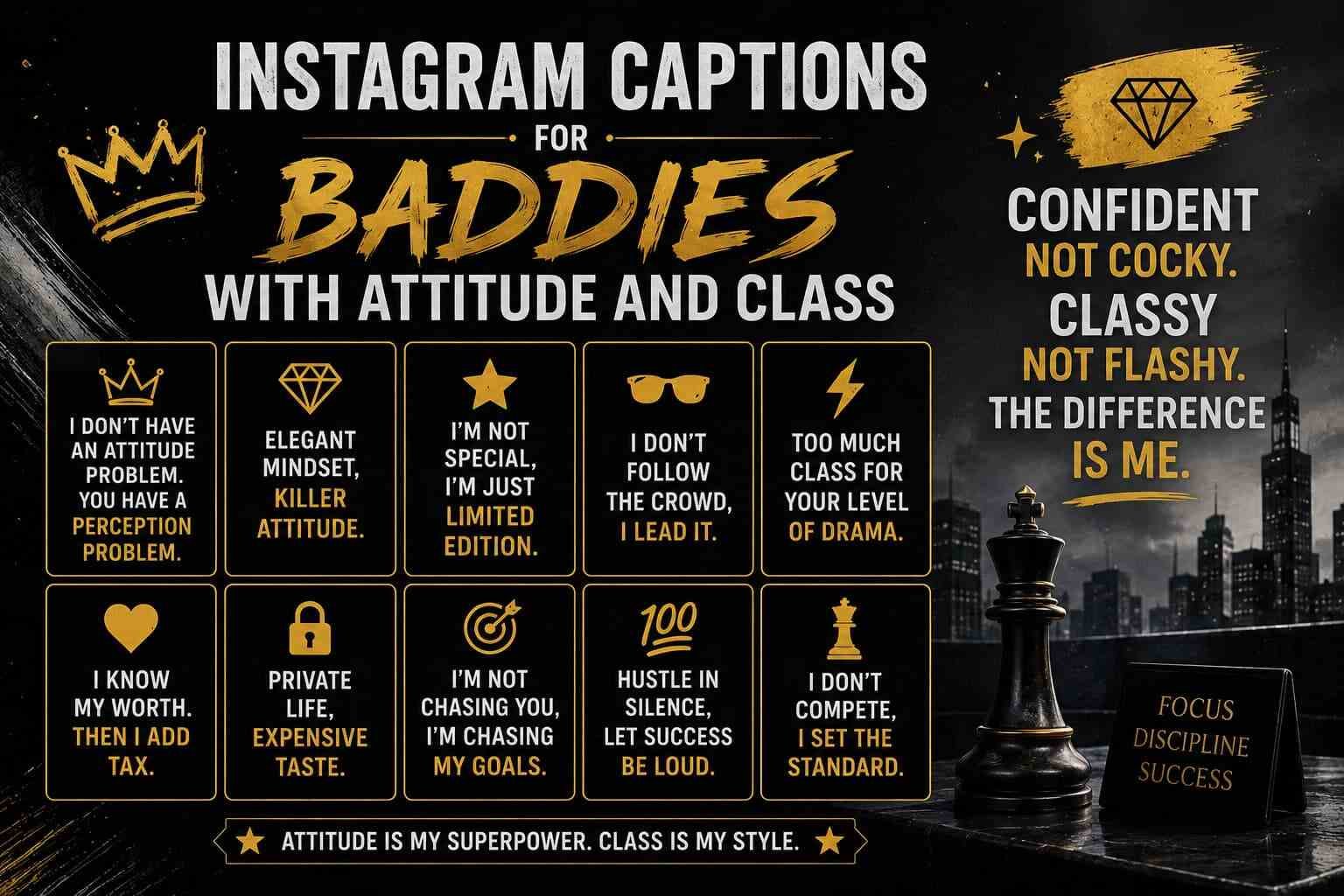 Instagram Captions for Baddies With Attitude and Class