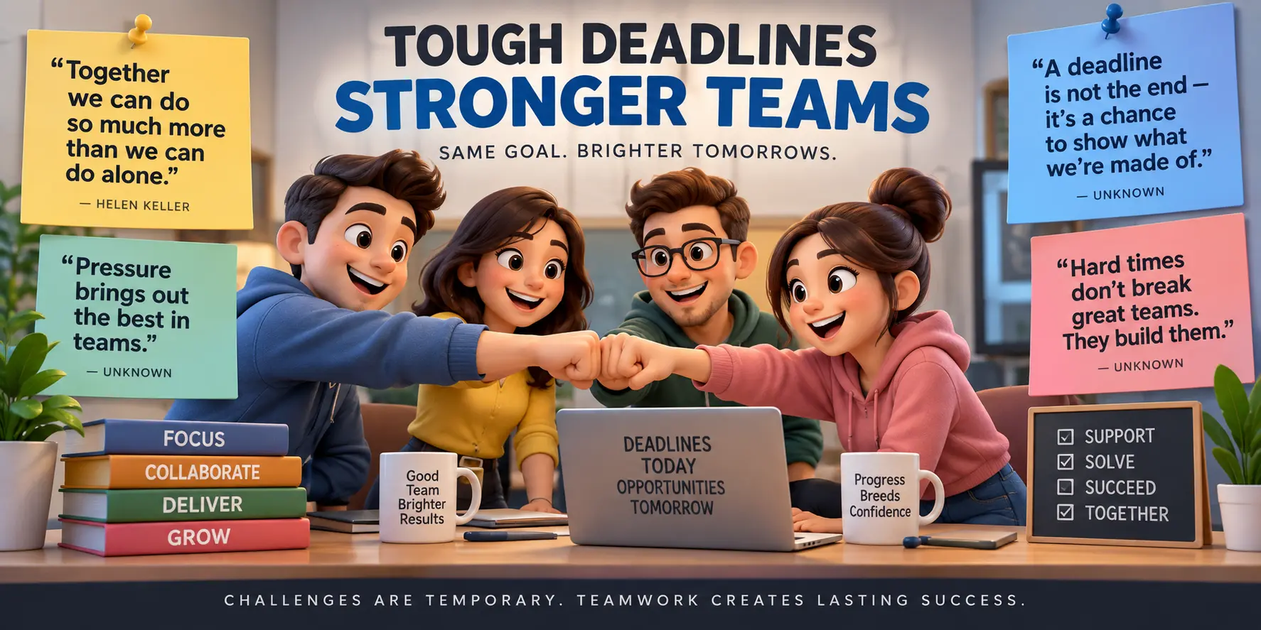 Motivational Team Quotes for Work During Tough Deadlines