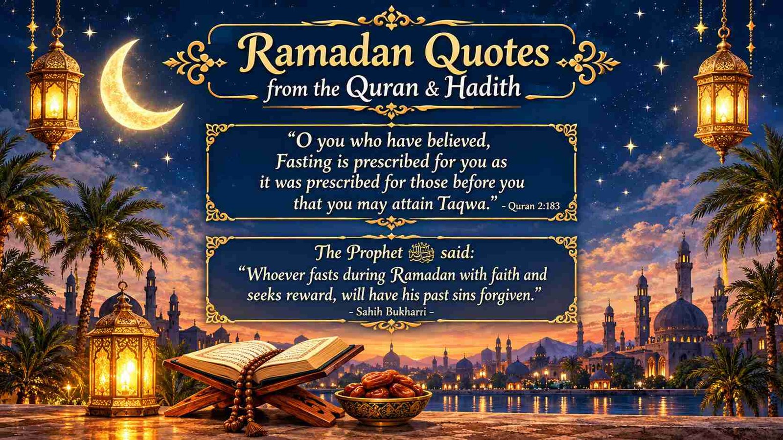 Ramadan Quotes from the Quran and Hadith