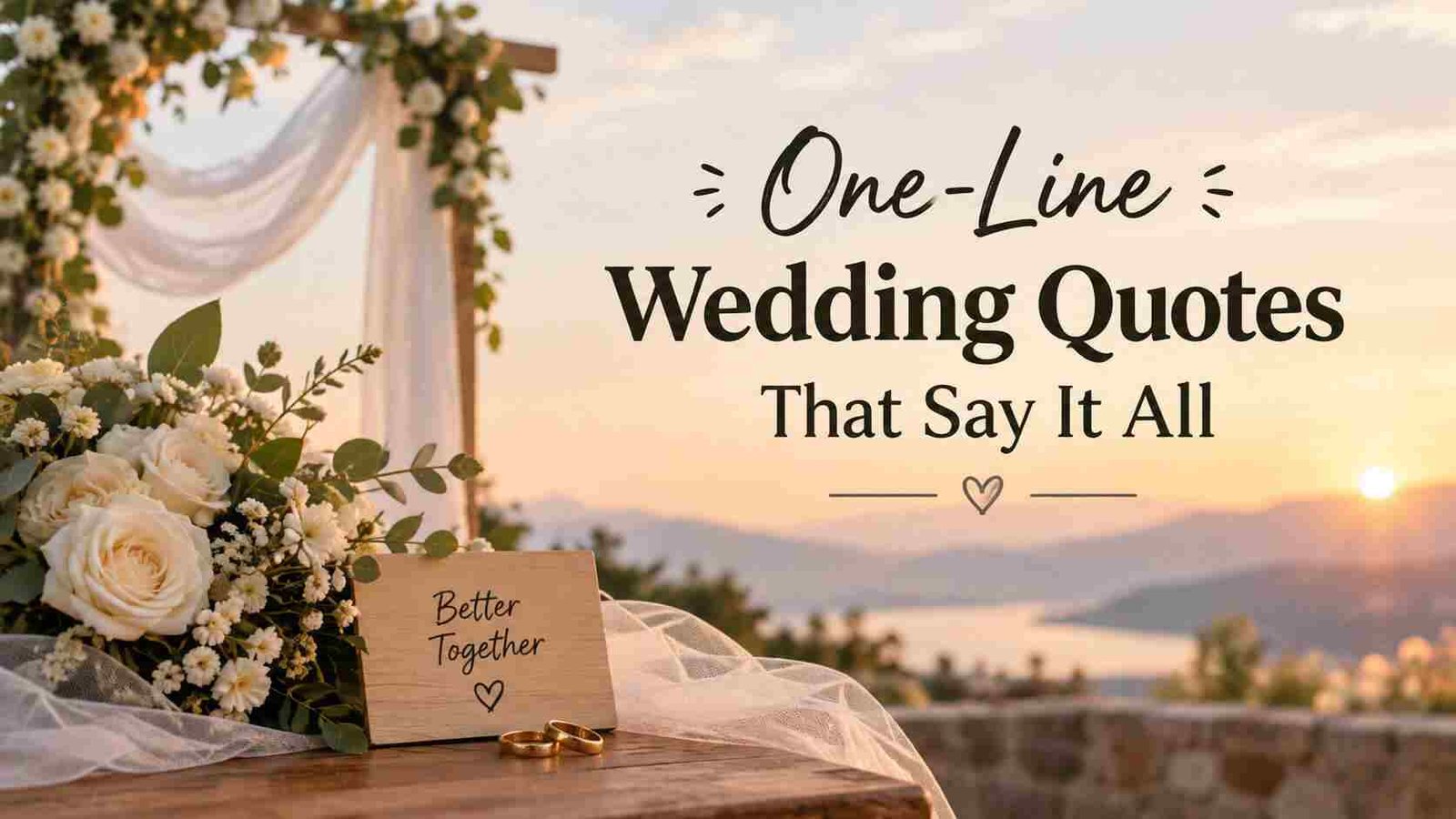One-Line Wedding Quotes That Say It All