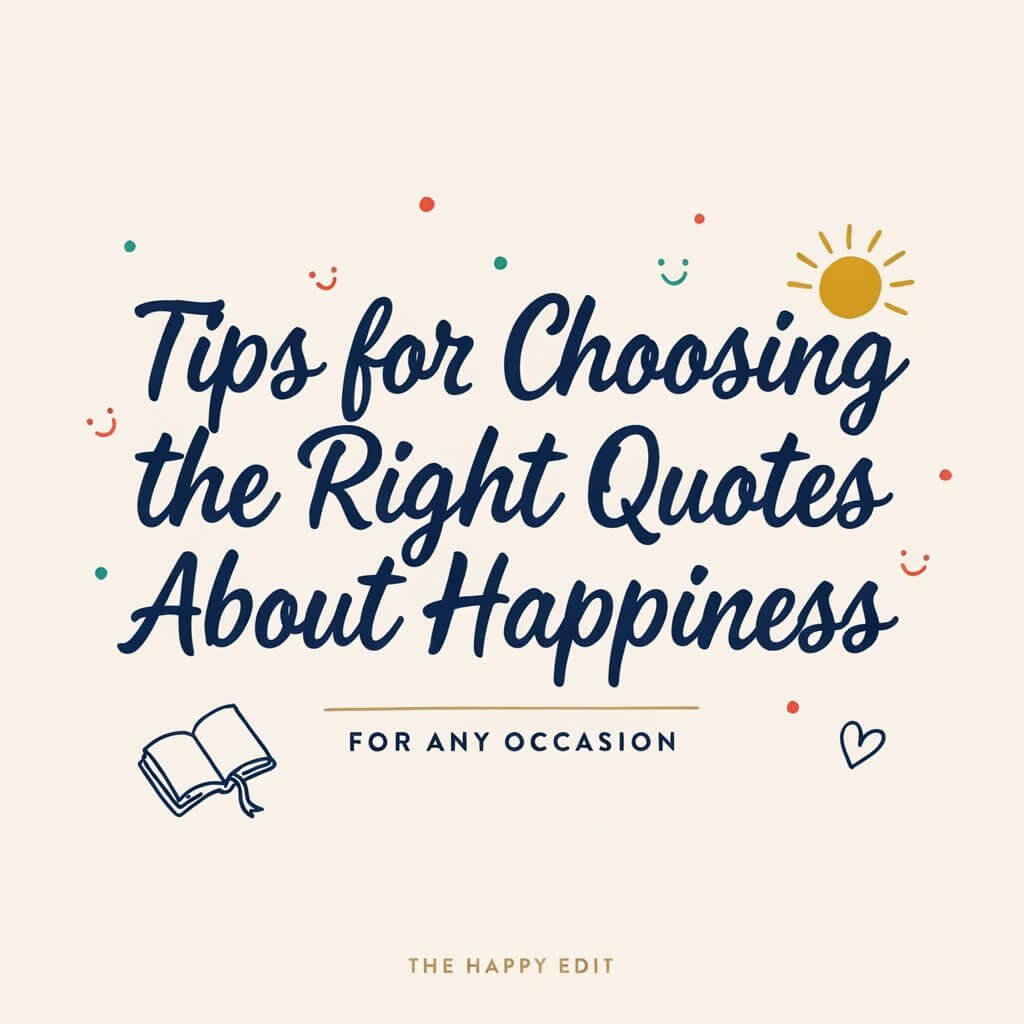 Tips for Choosing the Right Quotes About Happiness for Any Occasion