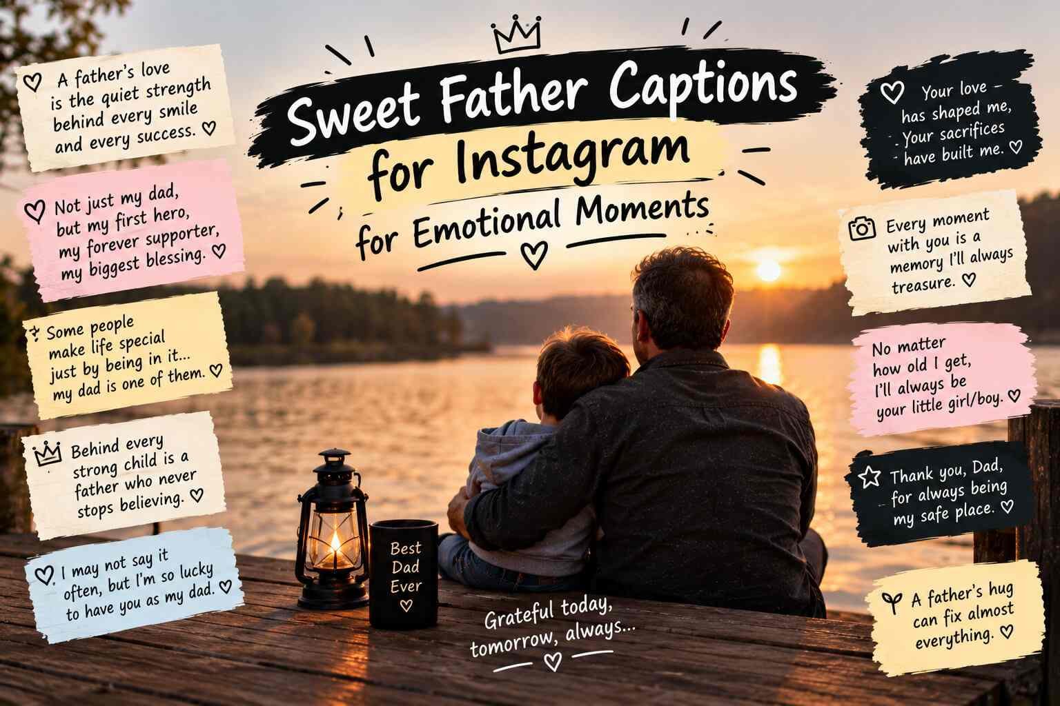 Sweet Father Captions for Instagram for Emotional Moments