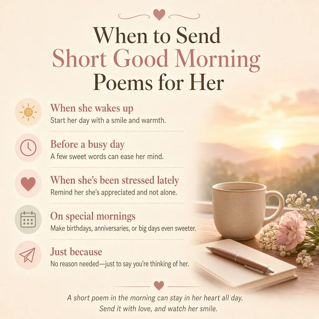 When to Send Short Good Morning Poems for Her