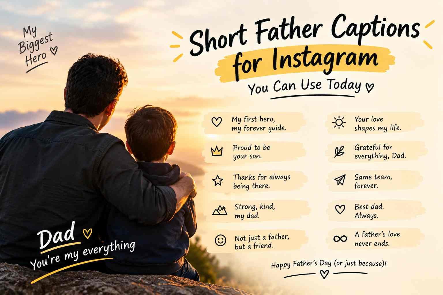 Short Father Captions for Instagram You Can Use Today