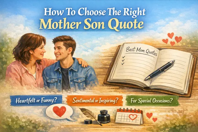 How To Choose The Right Mother Son Quote