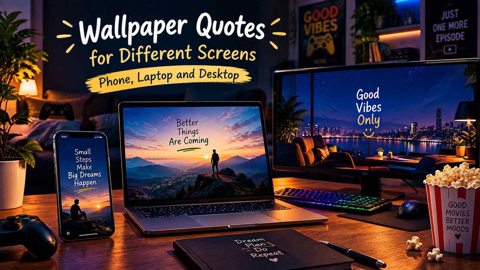 Wallpaper Quotes for Different Screens: Phone, Laptop, and Desktop