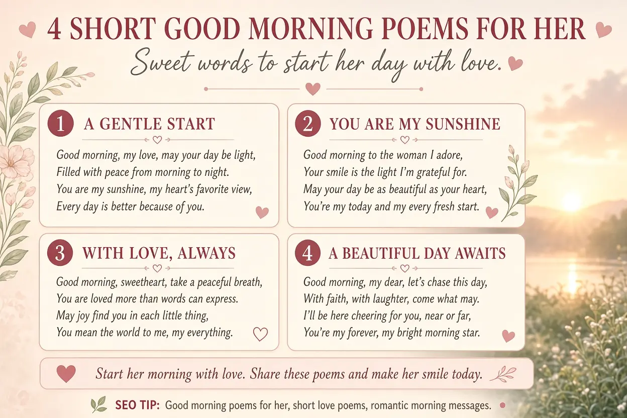 Four-Line Short Good Morning Poems for Her