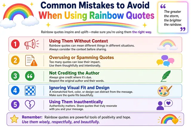 Common Mistakes to Avoid When Using Rainbow Quotes
