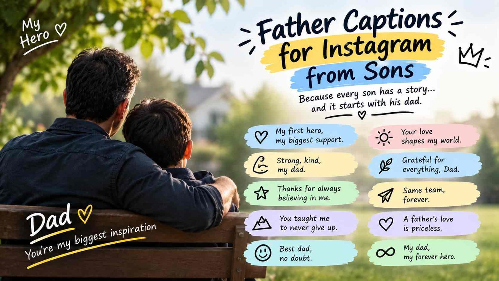 Father Captions for Instagram from Sons