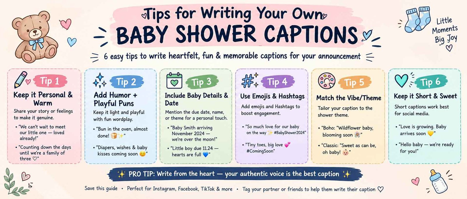 Tips for Writing Your Own Baby Shower Captions
