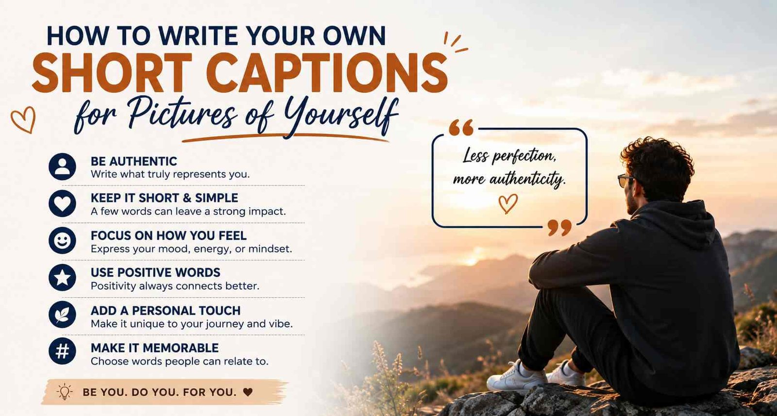 How to Write Your Own Short Captions for Pictures of Yourself