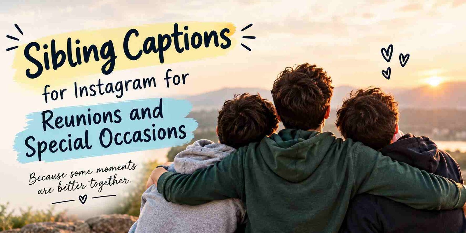Siblings Captions for Instagram for Reunions and Special Occasions