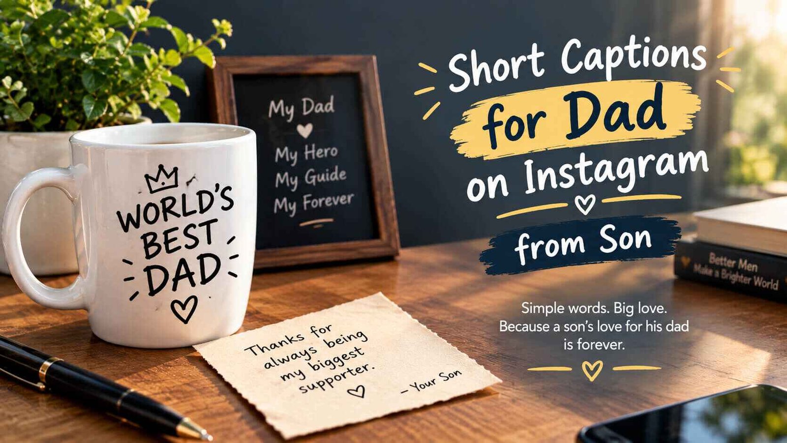 Short Captions for Dad on Instagram from Son