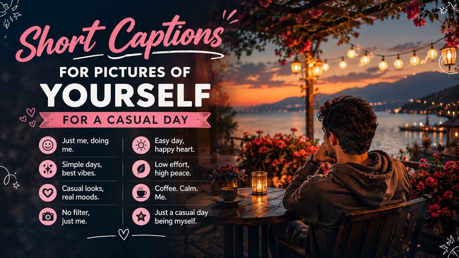 Short Captions for Pictures of Yourself for a Casual Day