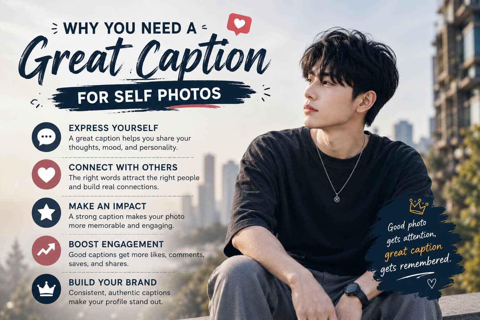 Why You Need a Great Caption for Self Photos