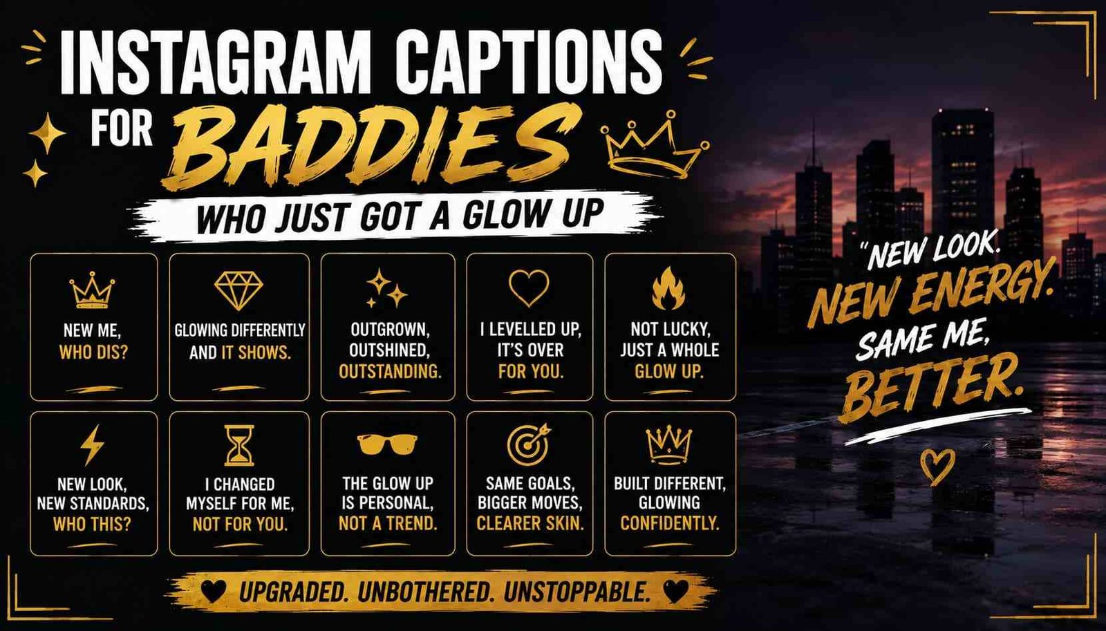 Instagram Captions for Baddies Who Just Got a Glow Up