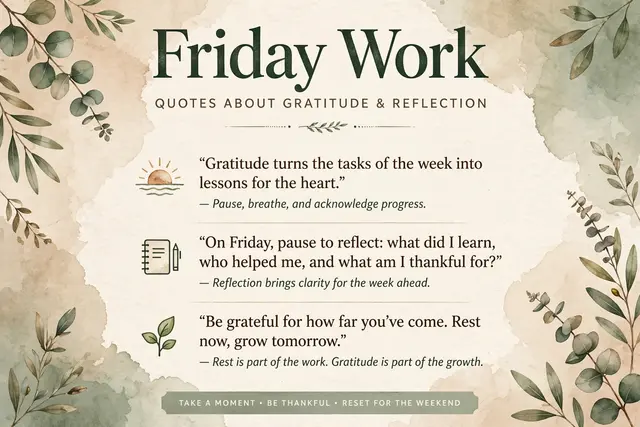 Friday Work Quotes About Gratitude and Reflection