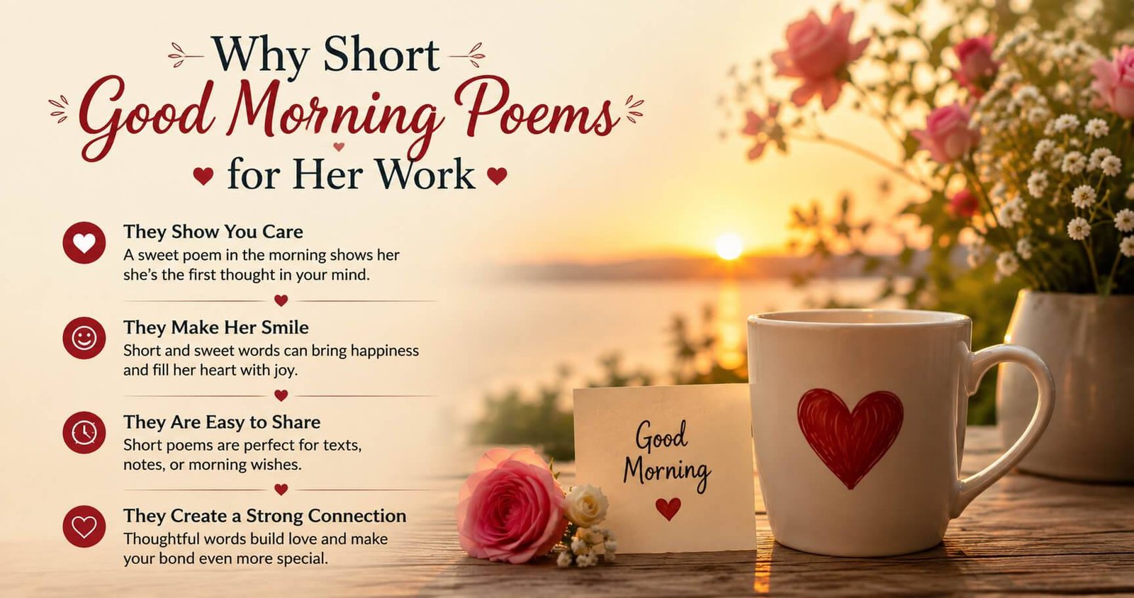 Why Short Good Morning Poems for Her Work