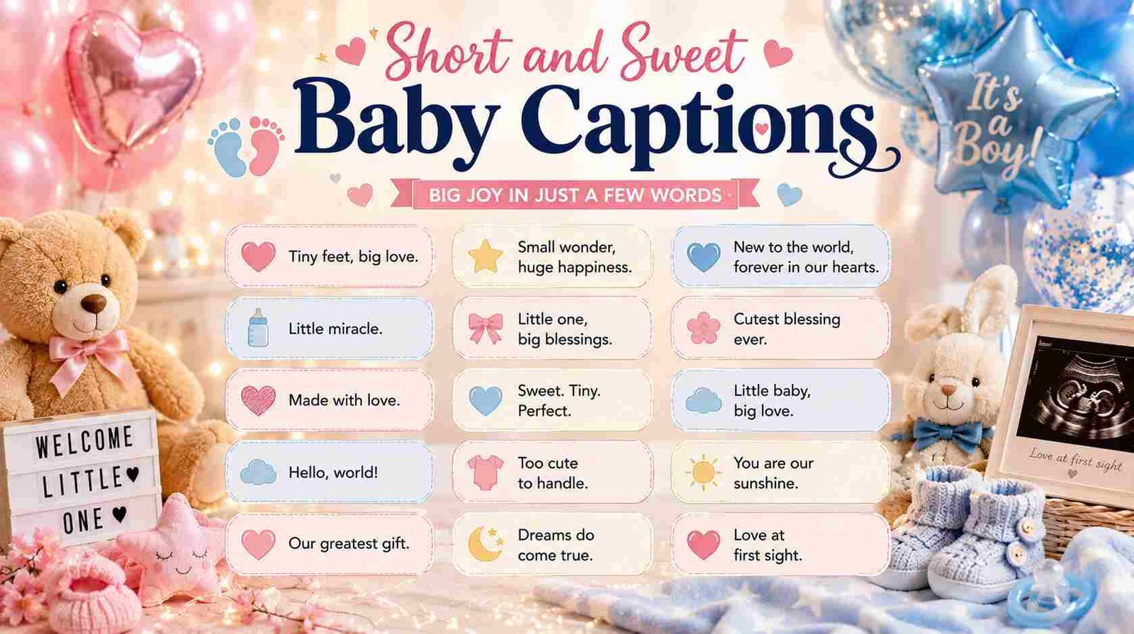 Short and Sweet Baby Captions