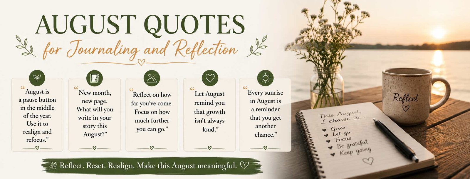 August Quotes for Journaling and Reflection