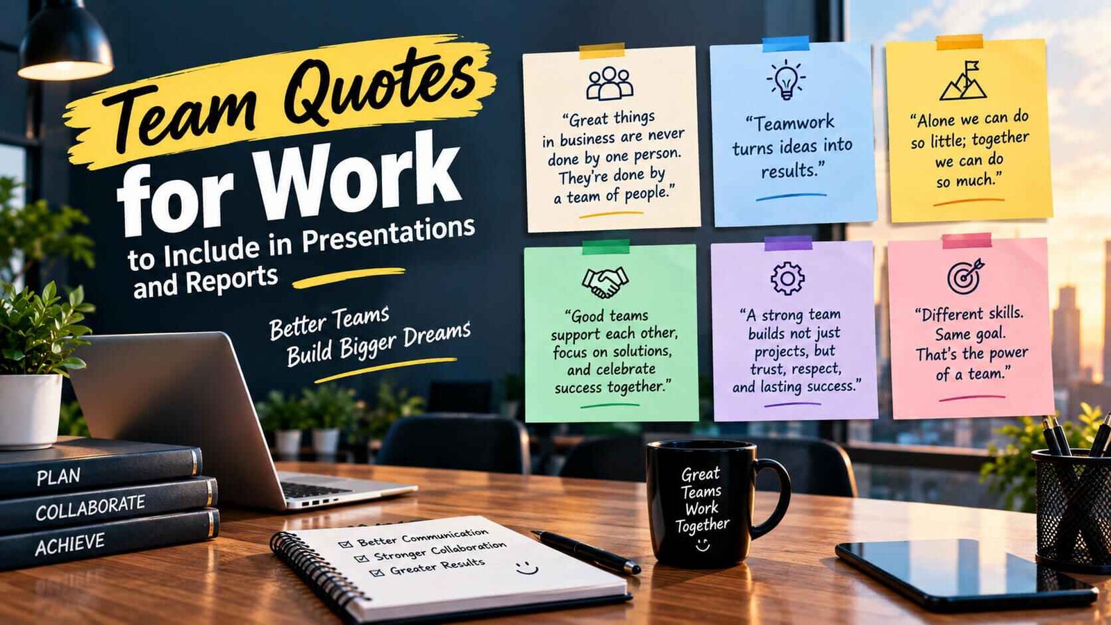 Team Quotes for Work to Include in Presentations and Reports