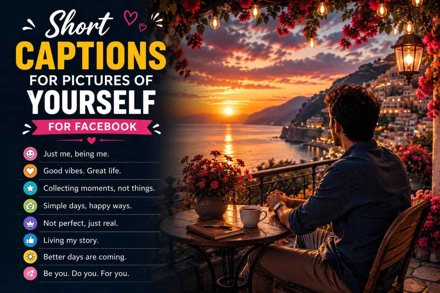 Short Captions for Pictures of Yourself for Facebook