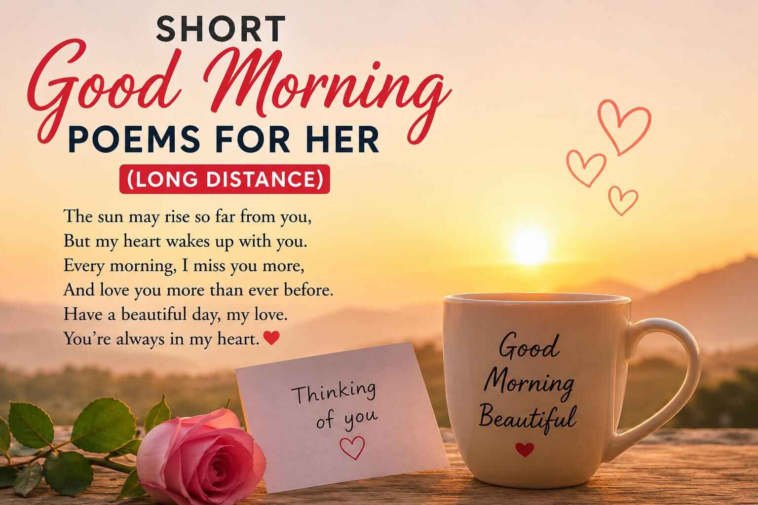 Short Good Morning Poems for Her (Long Distance)