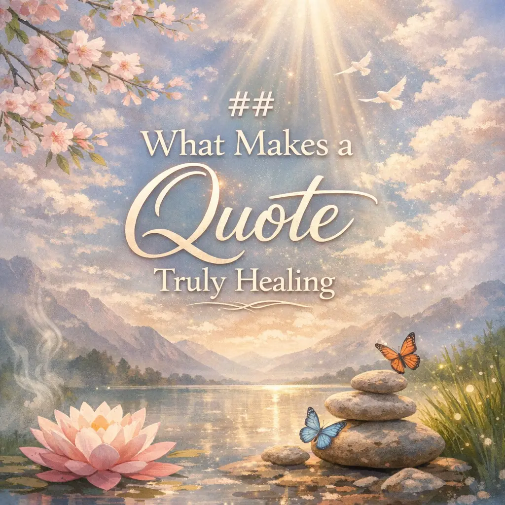 What Makes a Quote Truly Healing