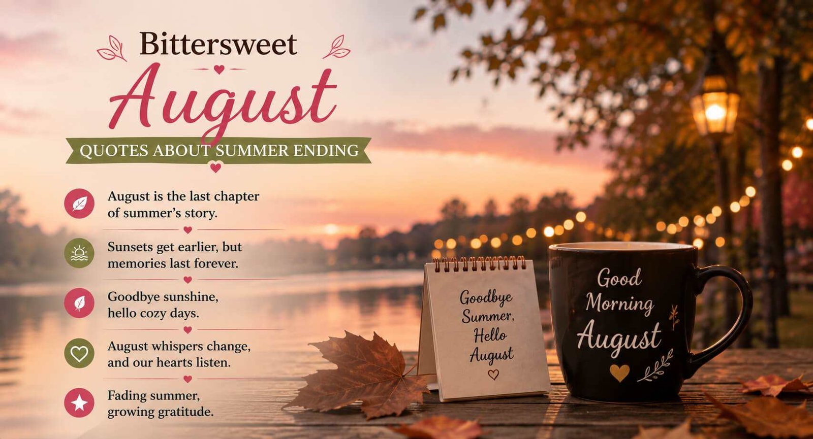 Bittersweet August Quotes About Summer Ending