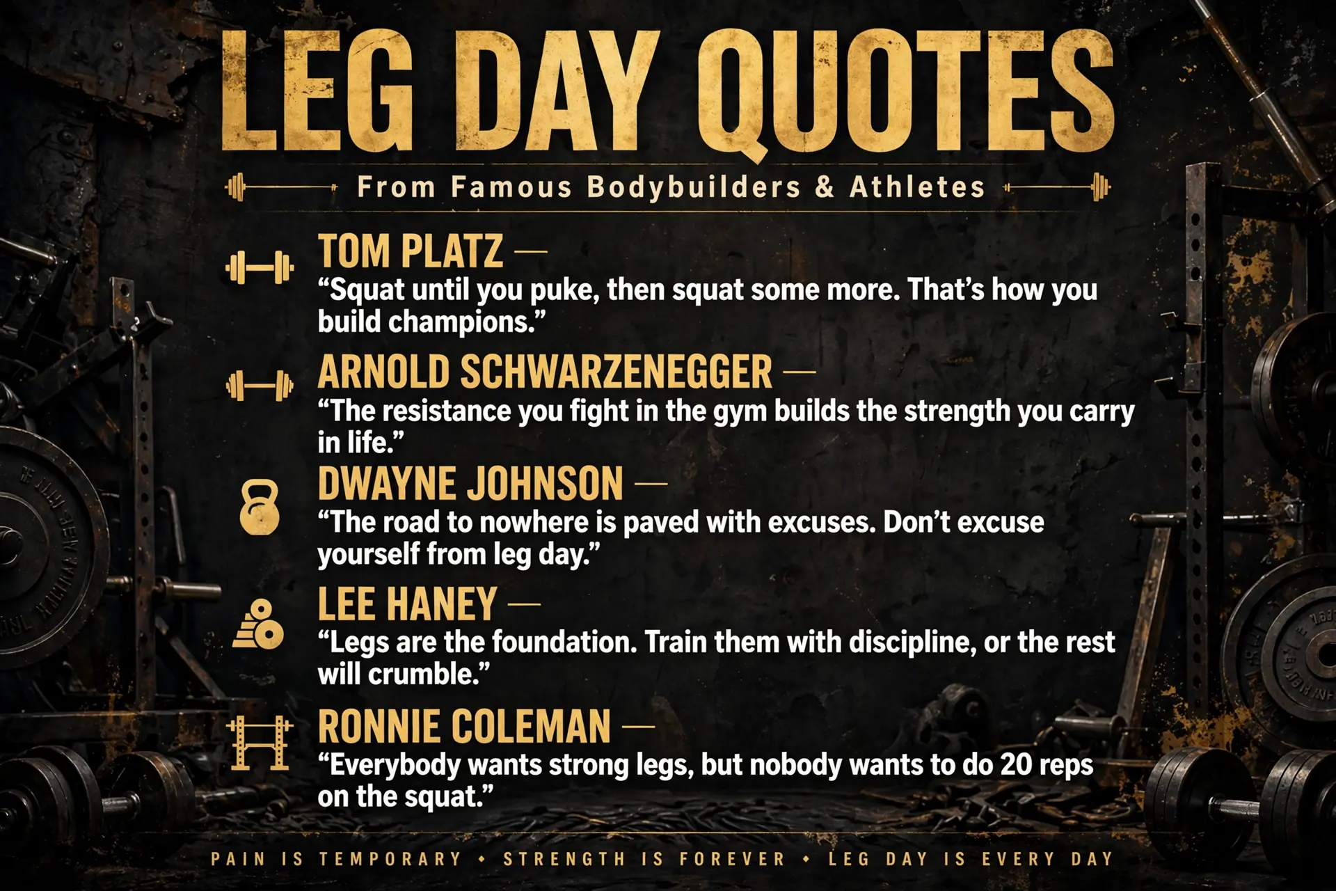 Leg Day Quotes From Famous Bodybuilders and Athletes