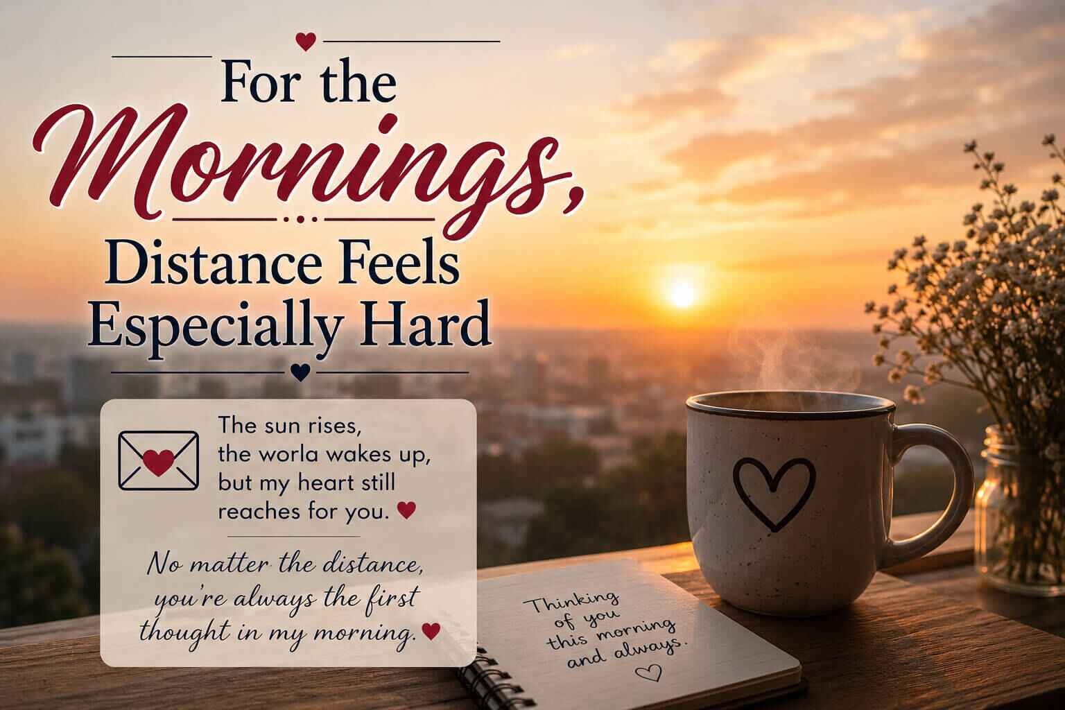 For the Mornings Distance Feels Especially Hard