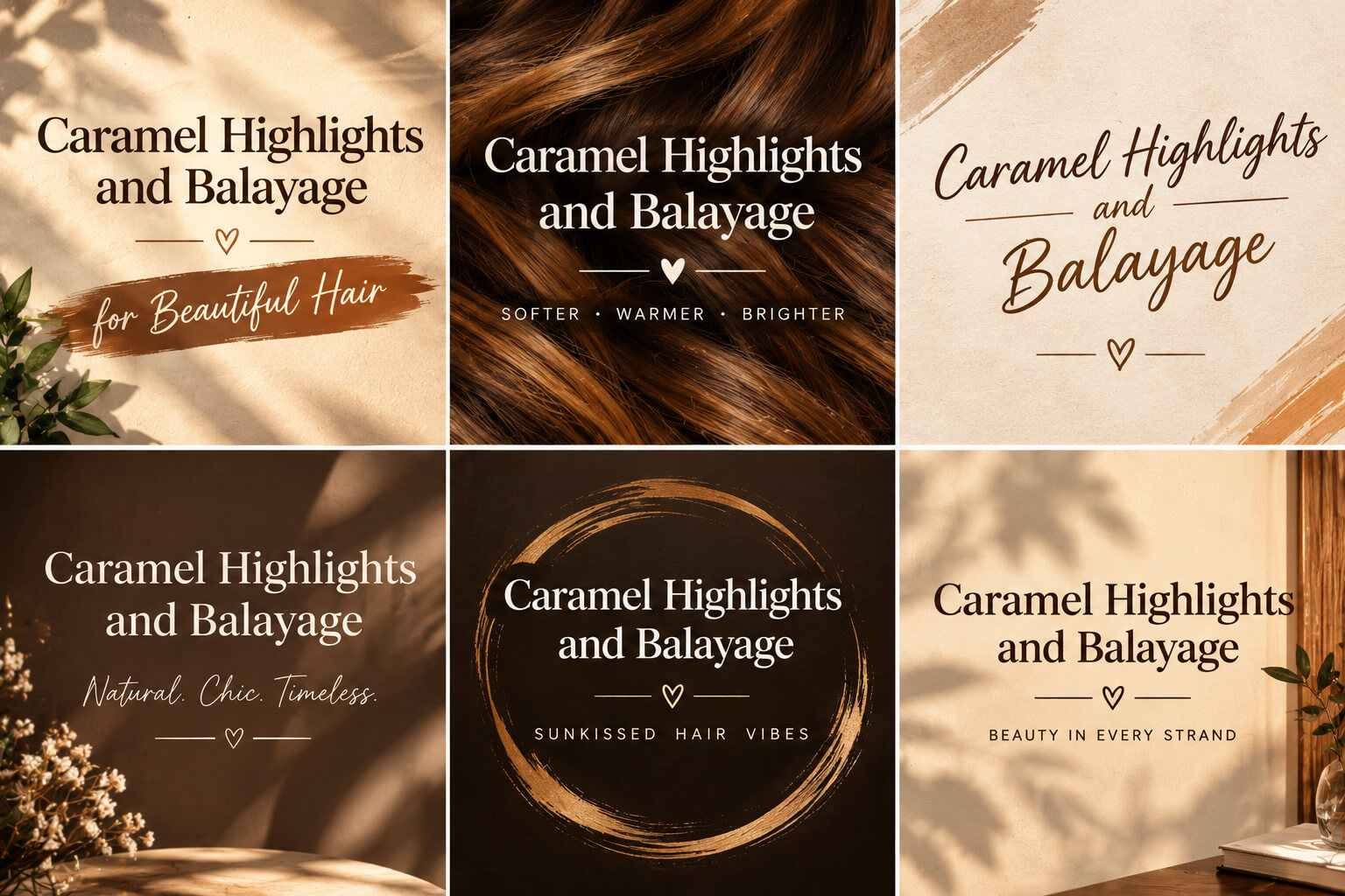 Caramel Highlights and Balayage Brunette Hair Quotes