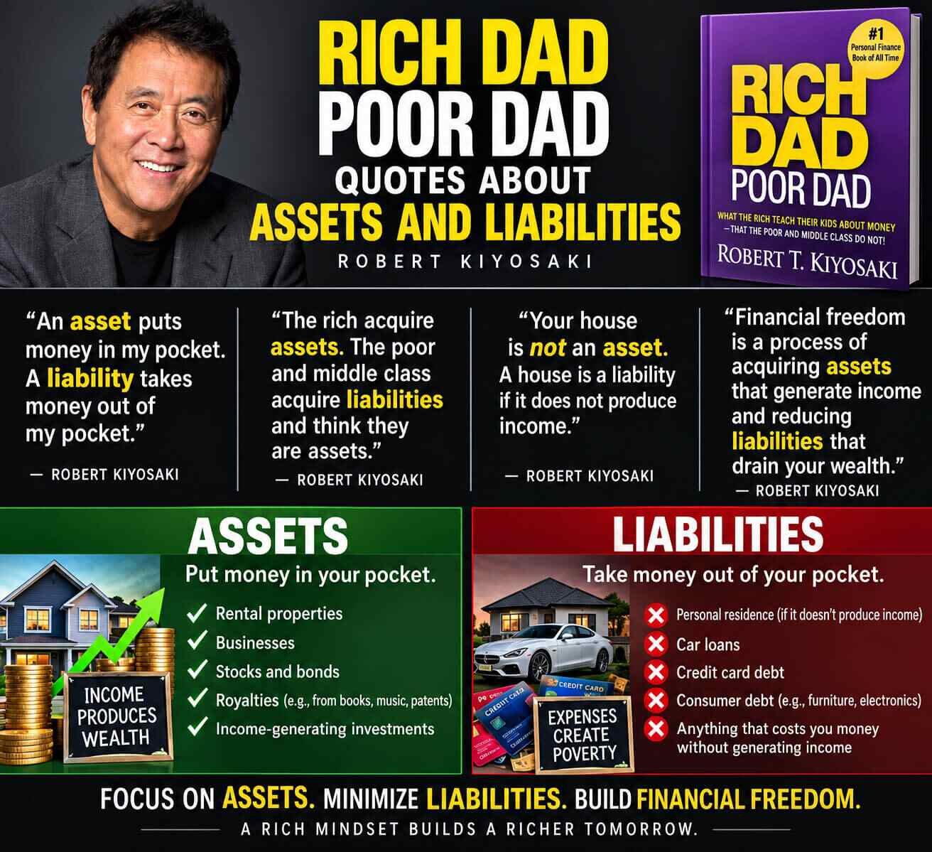 Rich Dad Poor Dad Quotes About Assets and Liabilities