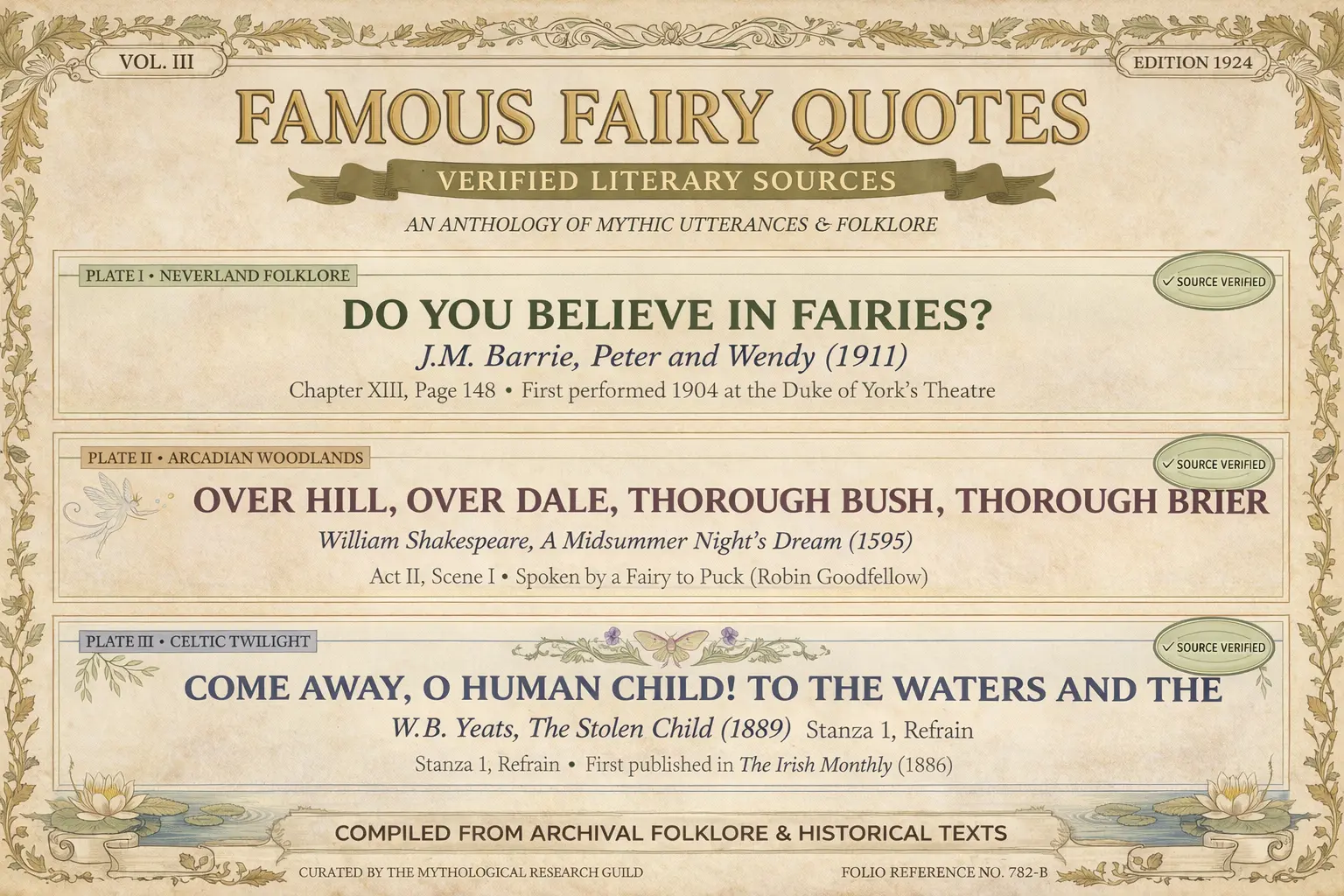 Famous Fairy Quotes With Checked Sources