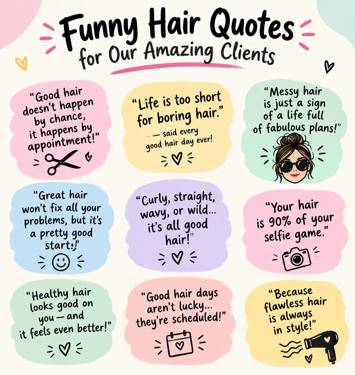Funny Hair Quotes for Clients