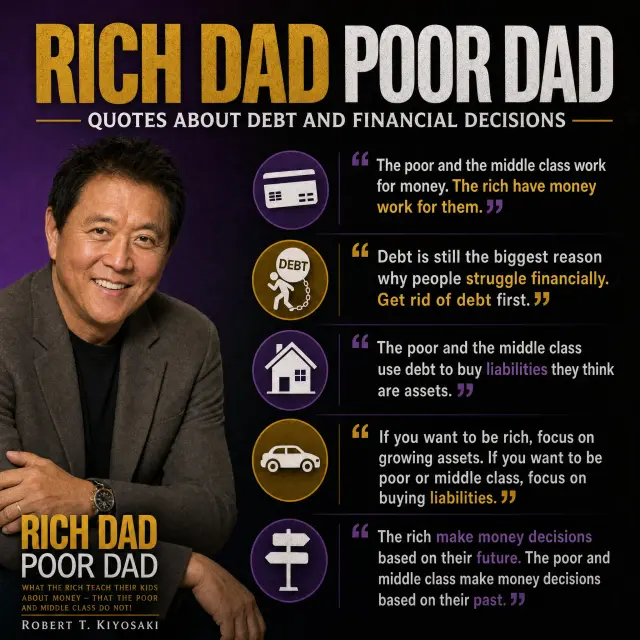 Rich Dad Poor Dad Quotes About Debt and Financial Decisions