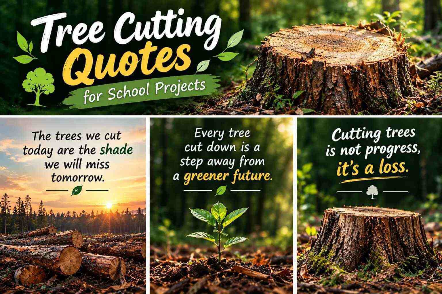Tree Cutting Quotes for School Projects