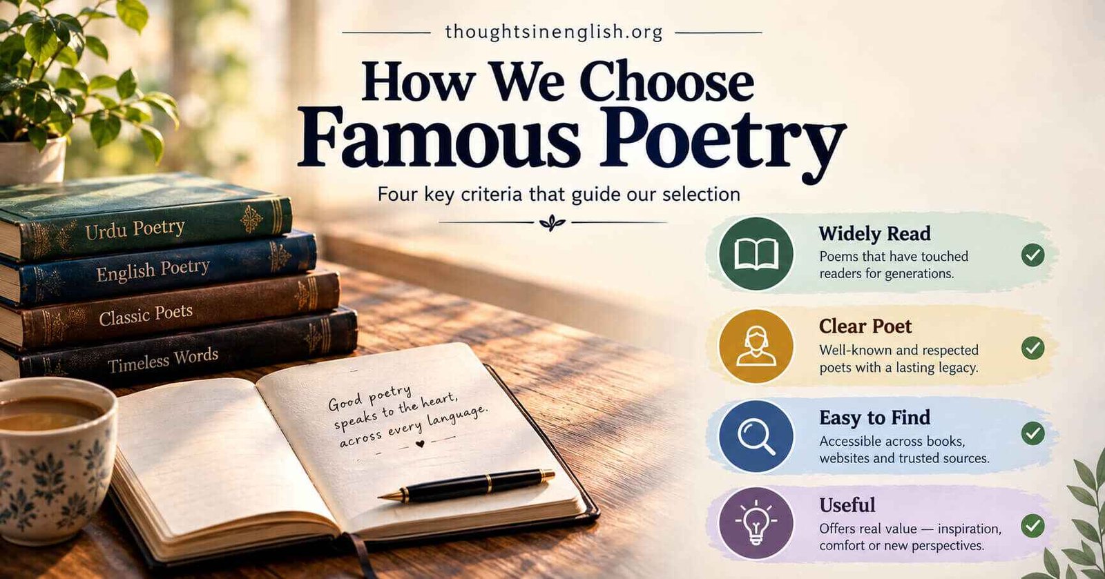 How We Choose Famous Poetry for This Page