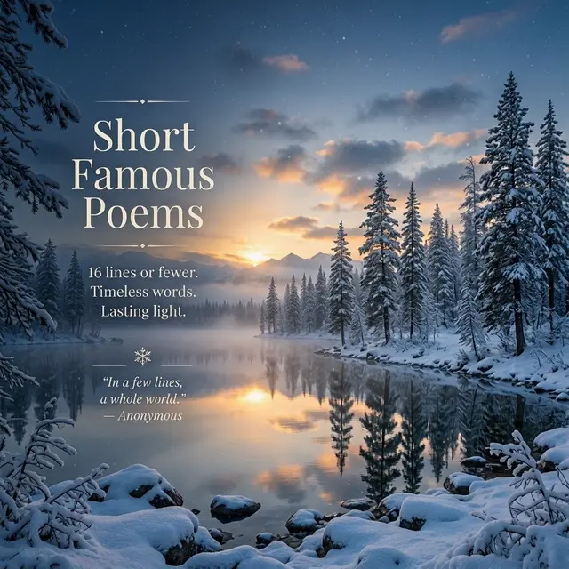 Short Famous Poems (16 Lines or Fewer)