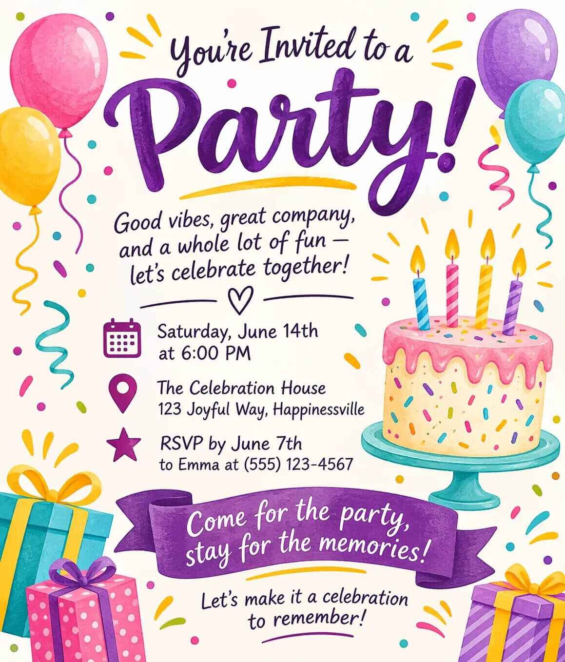 More Original Party Invitation Messages