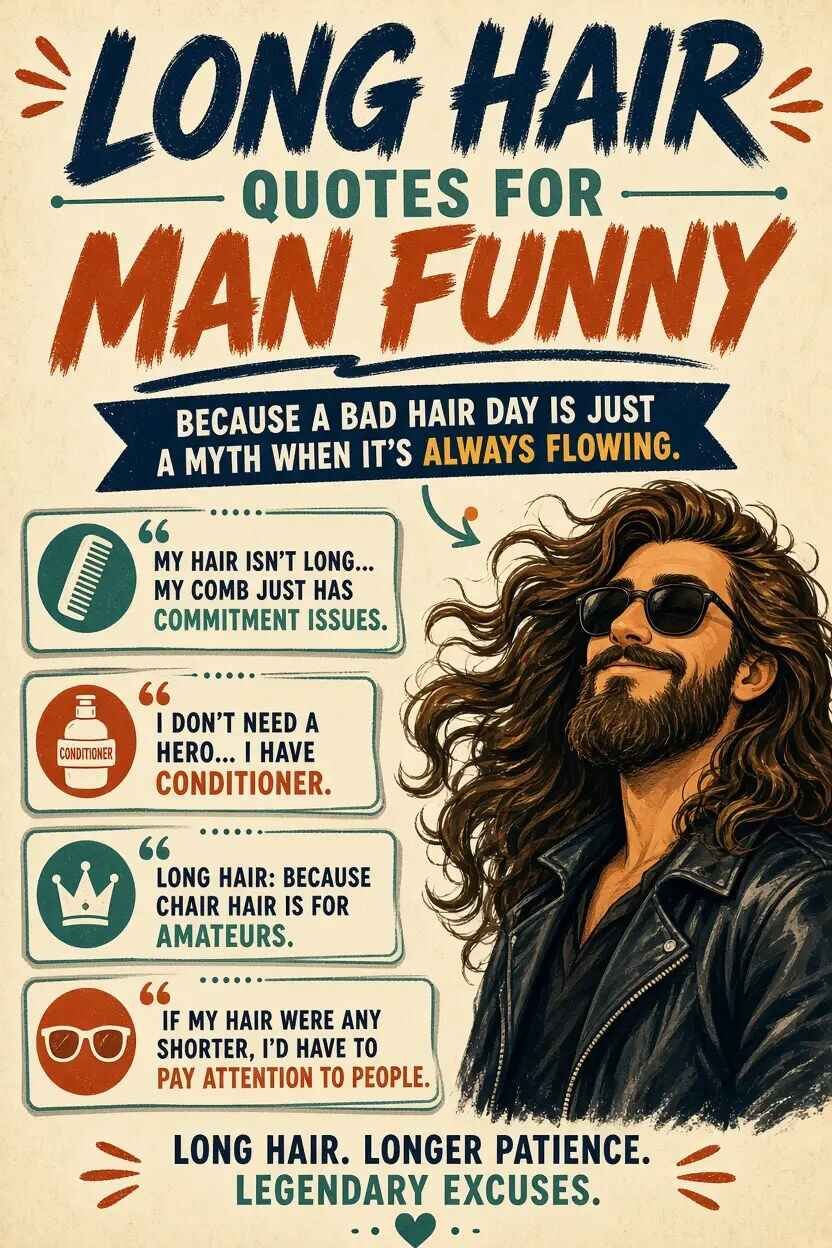 Long Hair Quotes for Man Funny