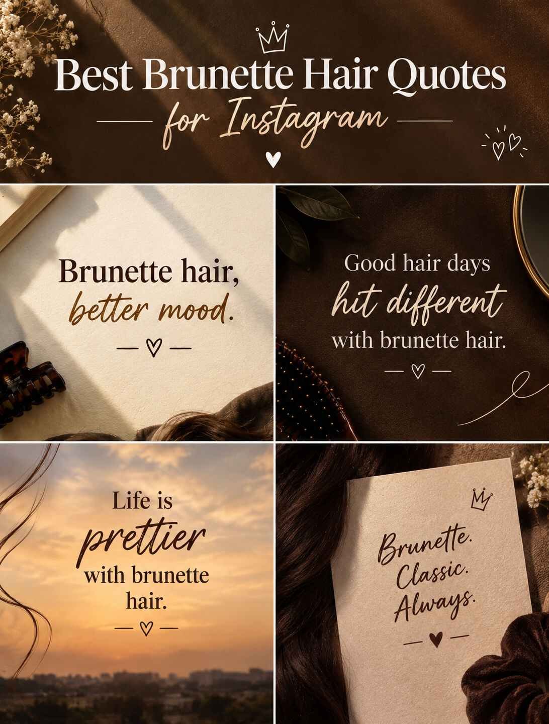 Best Brunette Hair Quotes for Instagram