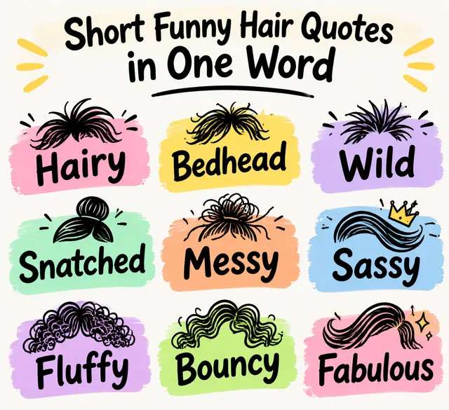 Short Funny Hair Quotes in One Word