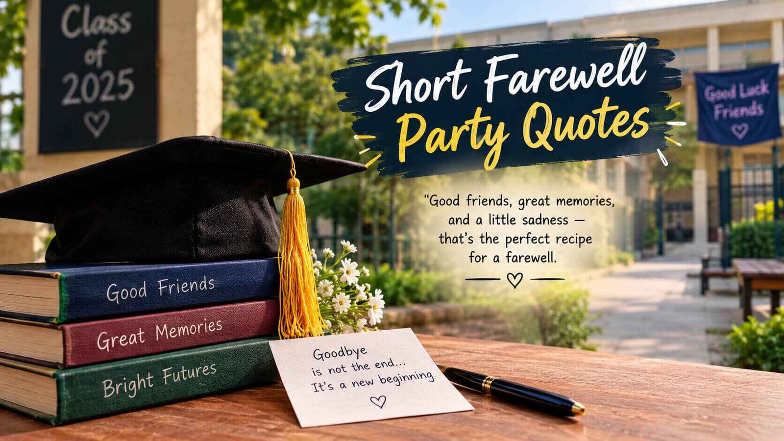 Short Farewell Party Quotes for Cards and Captions