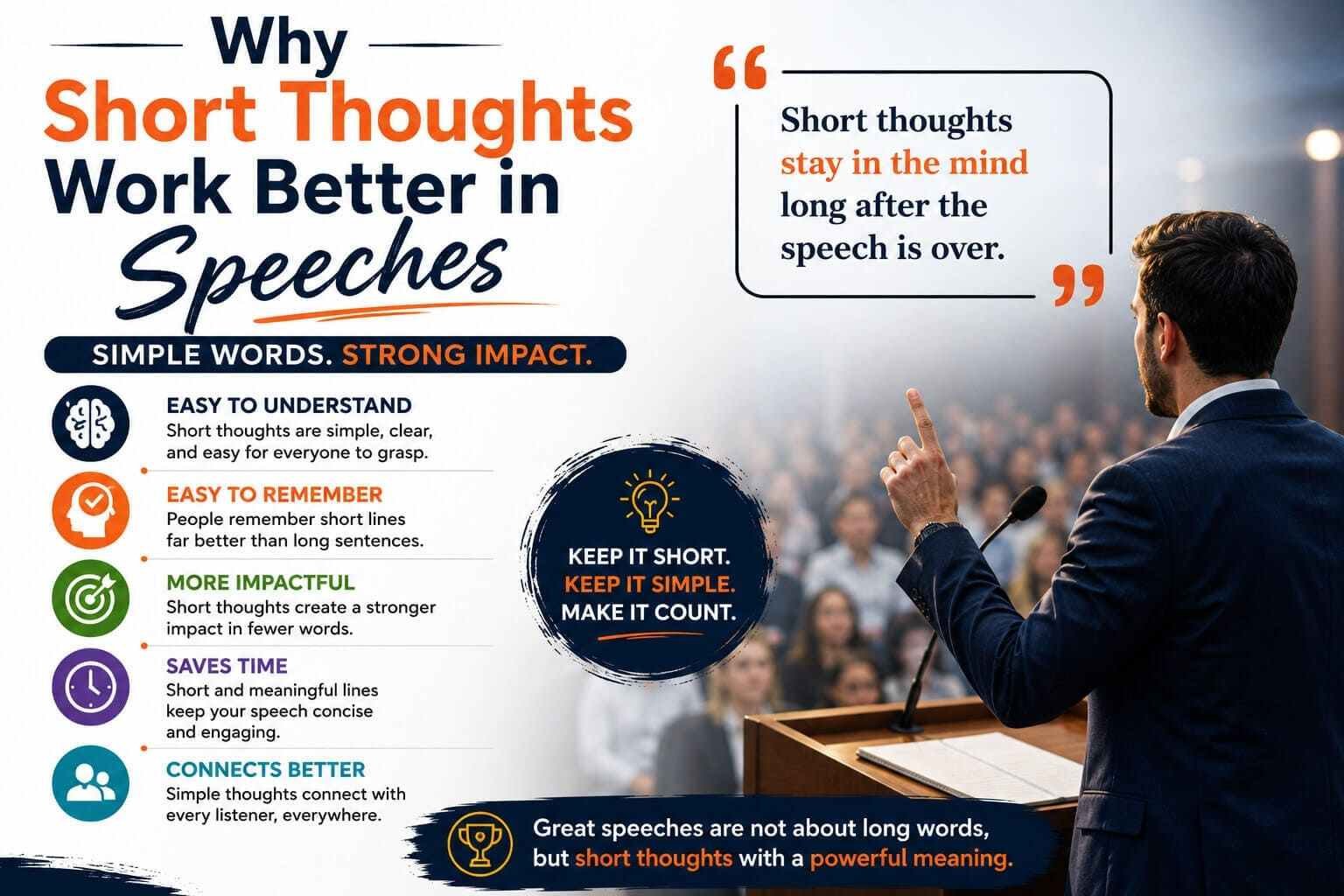 Why Short Thoughts Work Better in Speeches