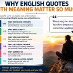 Why English Quotes With Meaning Matter So Much
