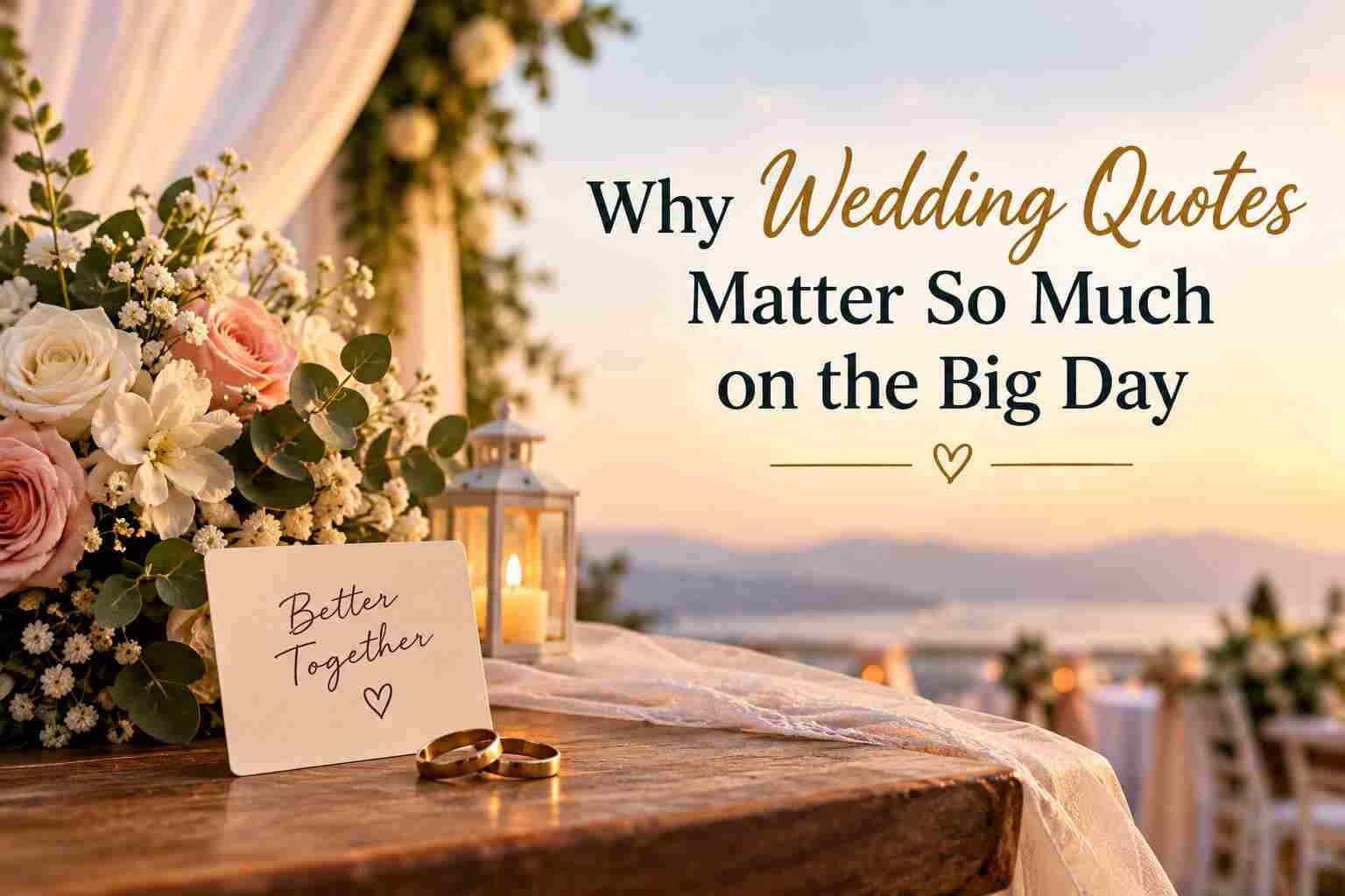 Why Wedding Quotes Matter So Much on the Big Day