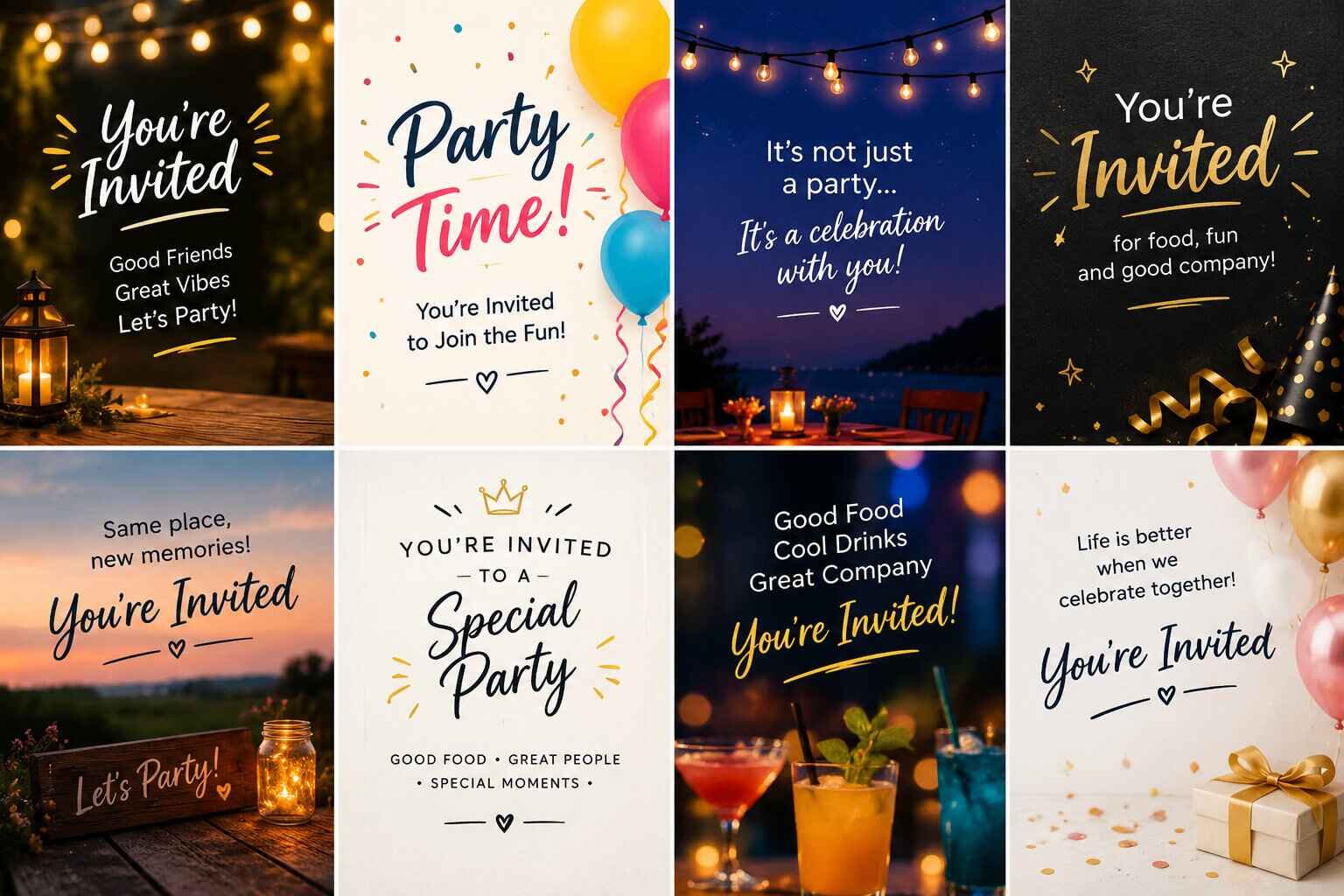 Short Party Invitation Quotes